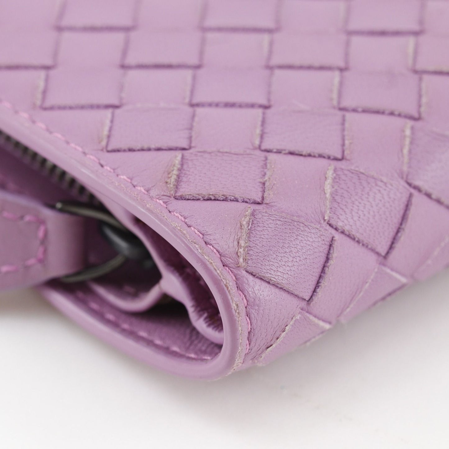 Bottega Veneta Intrecciato Calf Pink Wallet — view 4