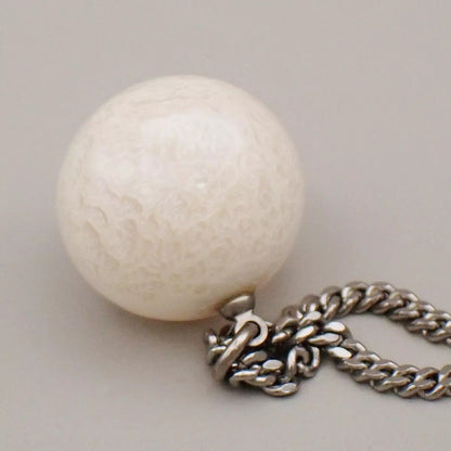 Chanel Necklace CC Logo Silver Off White — view 3