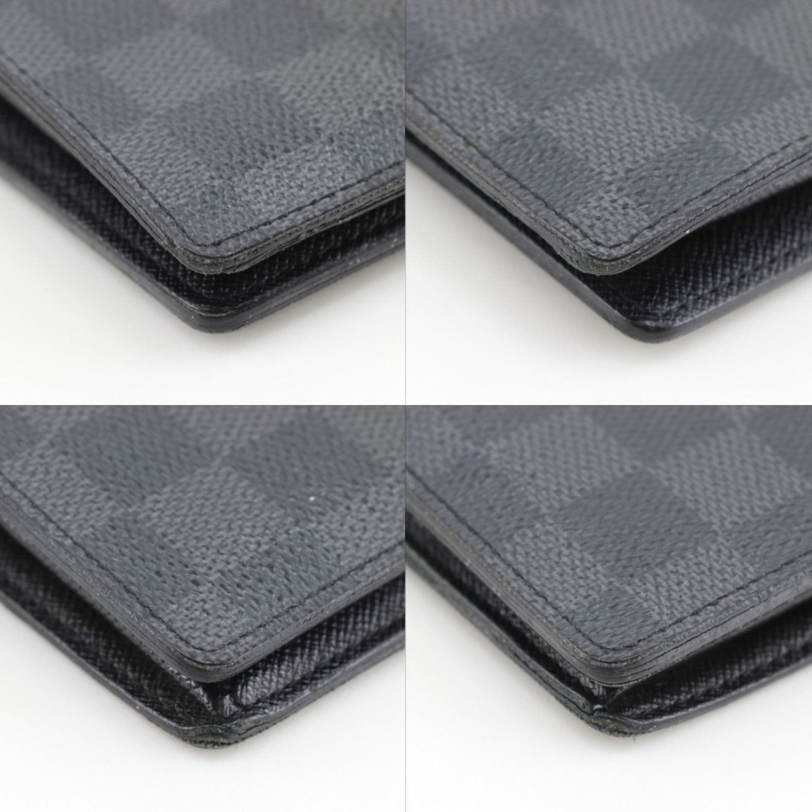 Louis Vuitton Portefeuille Brazza Damier Graphite Canvas Black Wallet — view 6