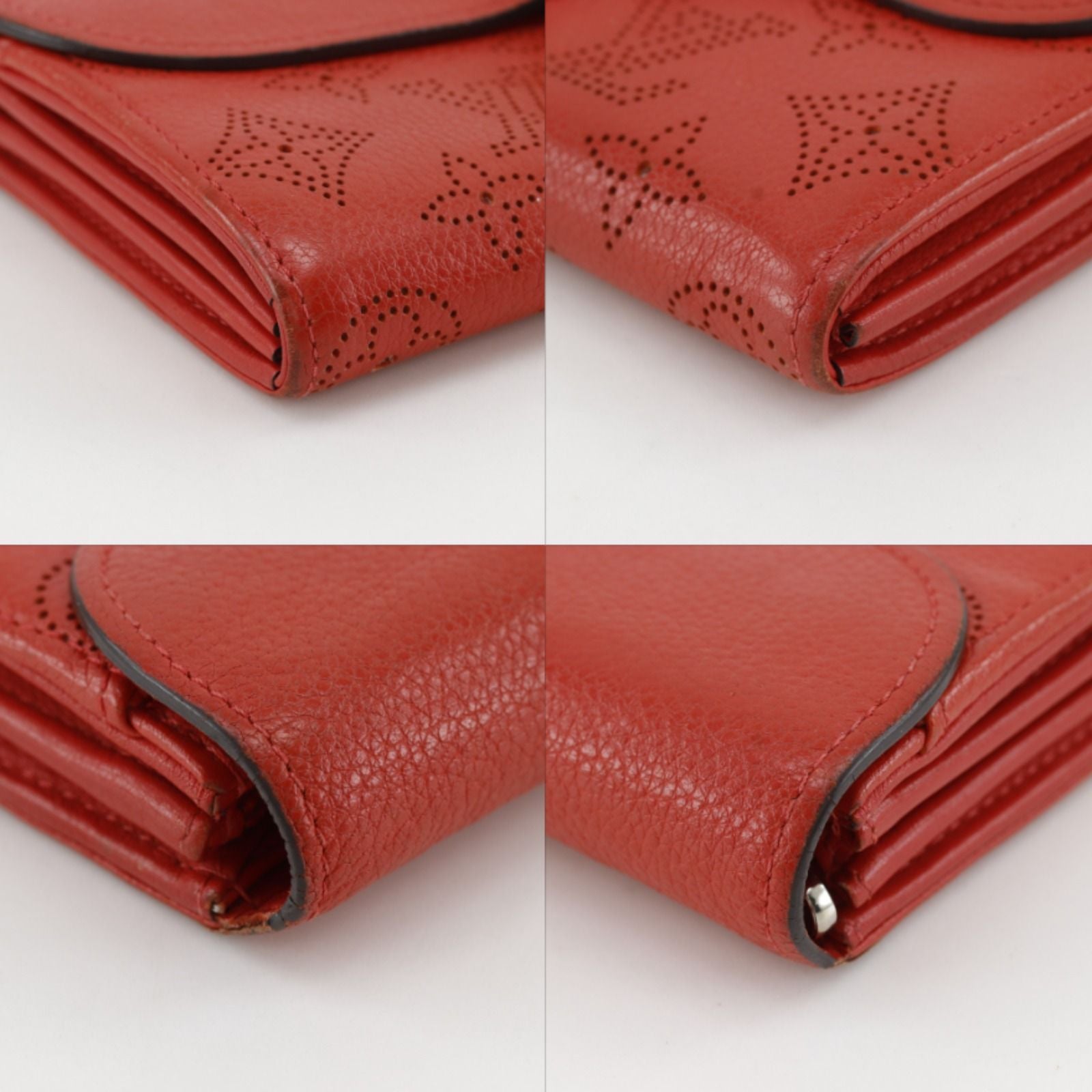 Louis Vuitton Portefeuille Iris Monogram Mahina Red Wallet — view 4