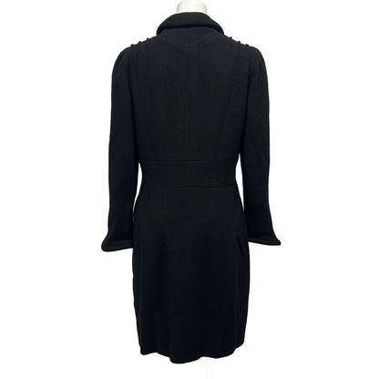 Chanel Coat 38 M Black Long Sleeve Spring Autumn Wool — view 2