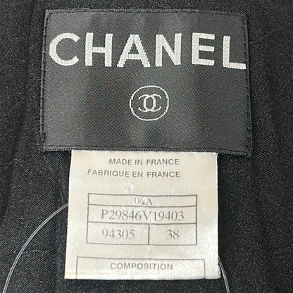 Chanel Coat 38 M Black Long Sleeve Spring Autumn Wool — view 3