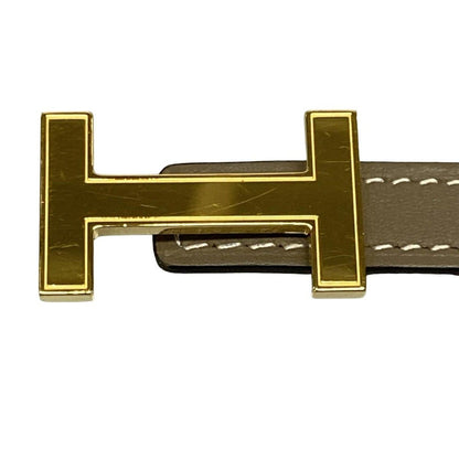 Hermes Belt 70 Focus Mini Etoupe Cles Gold Reversible — view 3