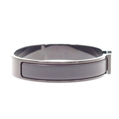 Hermes Bracelet Click HH Bangle Enamel Leather So Black — view 7