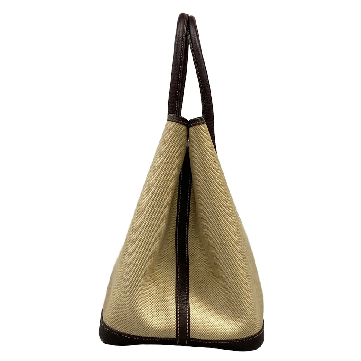 Hermes Tote Garden Party PM Beige Dark Brown — view 4