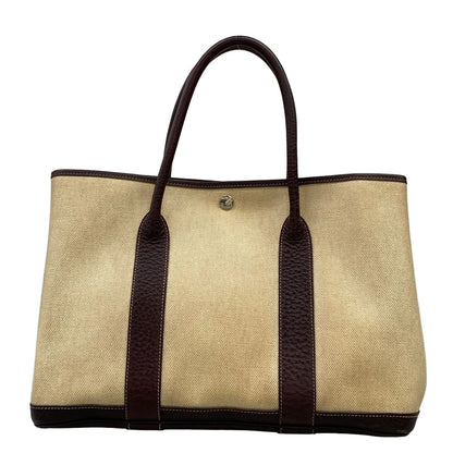 Hermes Tote Garden Party PM Beige Dark Brown — view 3