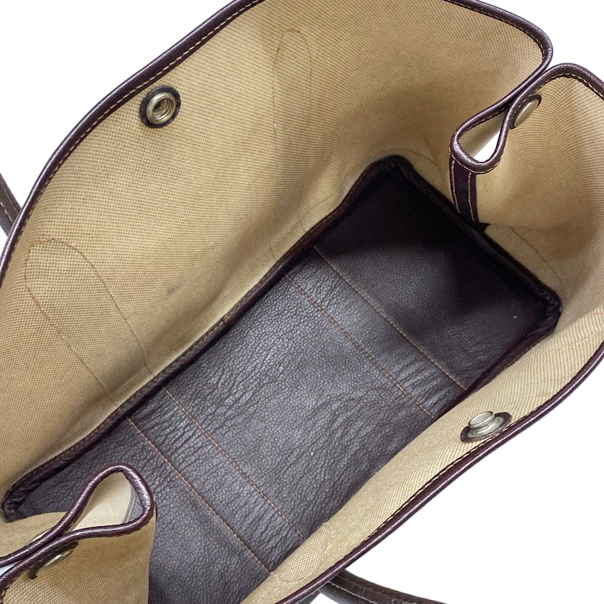 Hermes Tote Garden Party PM Beige Dark Brown — view 7