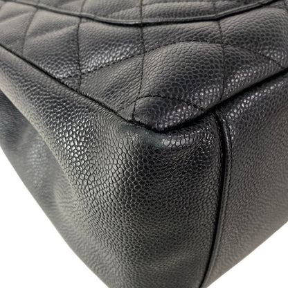 Chanel Tote Reprint Chain Grand Shopping GST Black Gold CC Logo — view 8