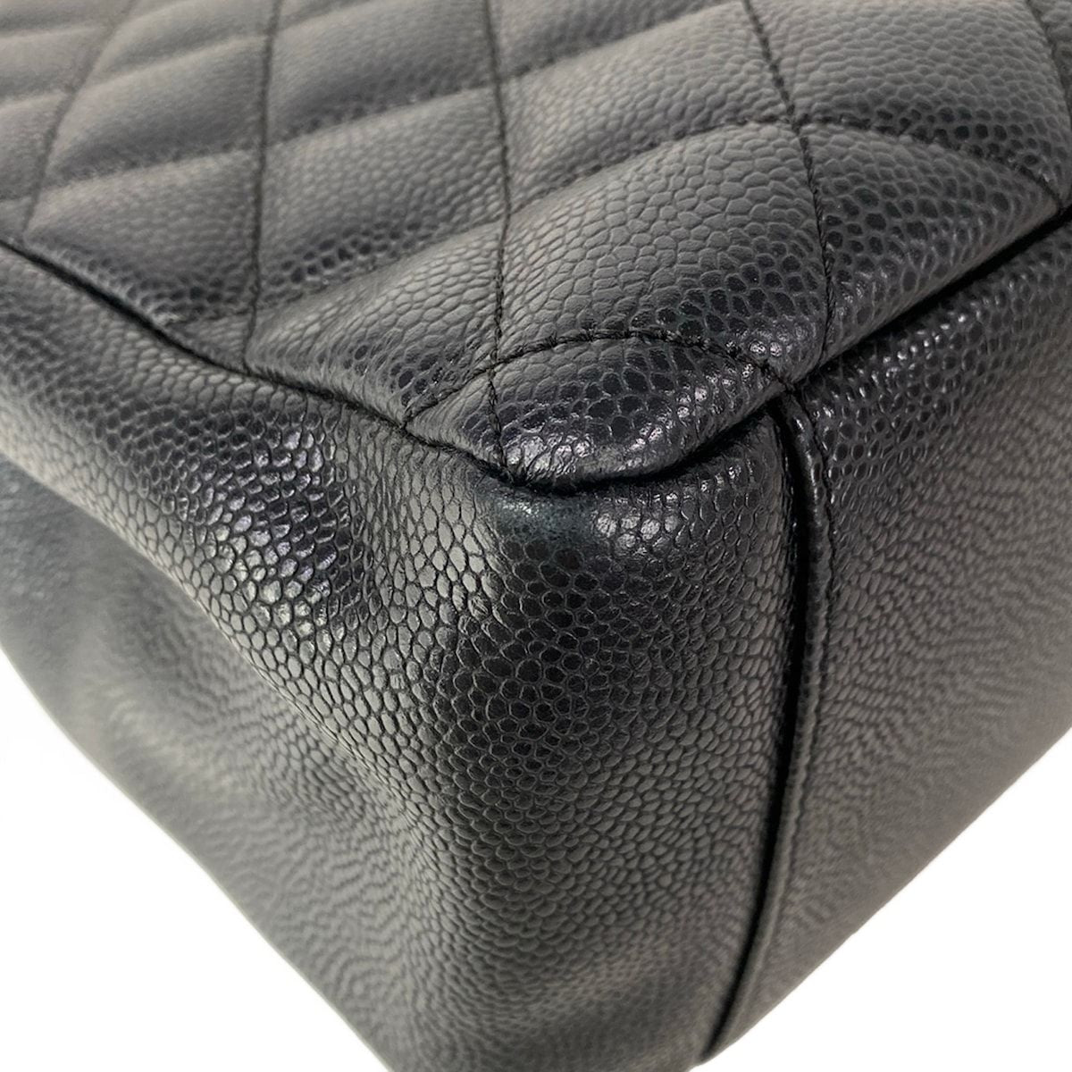 Chanel Tote Reprint Chain Grand Shopping GST Black Gold CC Logo — view 6