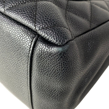 Chanel Tote Reprint Chain Grand Shopping GST Black Gold CC Logo — view 9