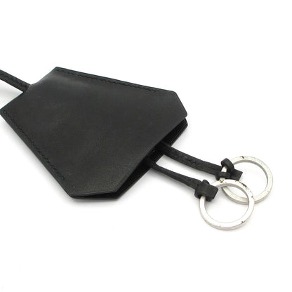 Hermes Necklace Long Leather Black Clochette — view 5