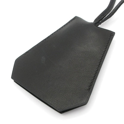 Hermes Necklace Long Leather Black Clochette — view 3