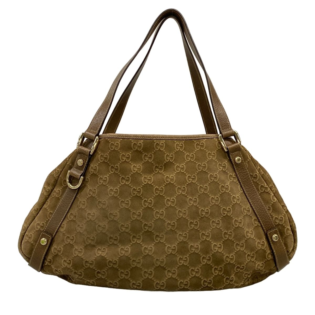 Gucci Tote Abbey Guccissima Line Brown Beige Leather