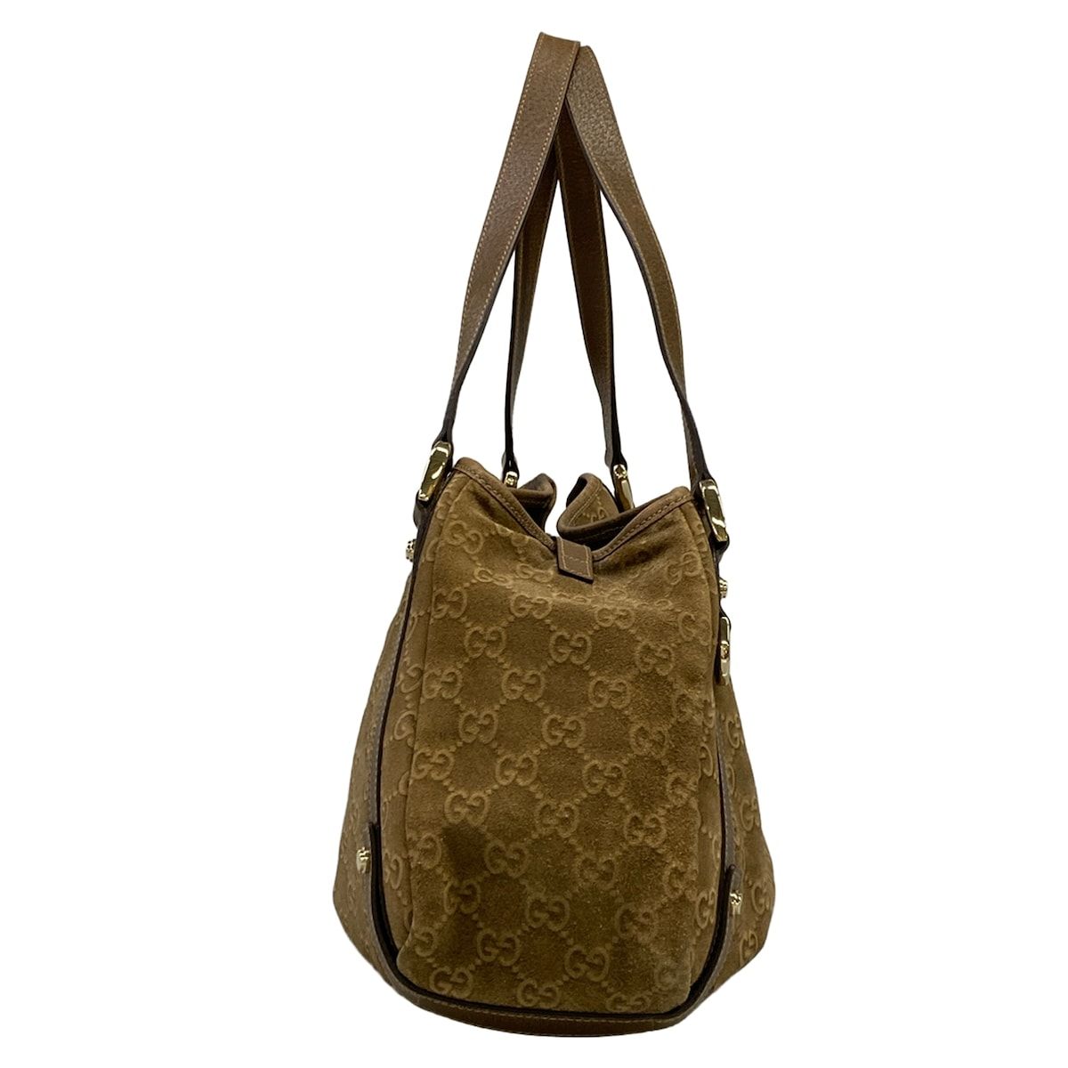 Gucci Tote Abbey Guccissima Line Brown Beige Leather — view 2