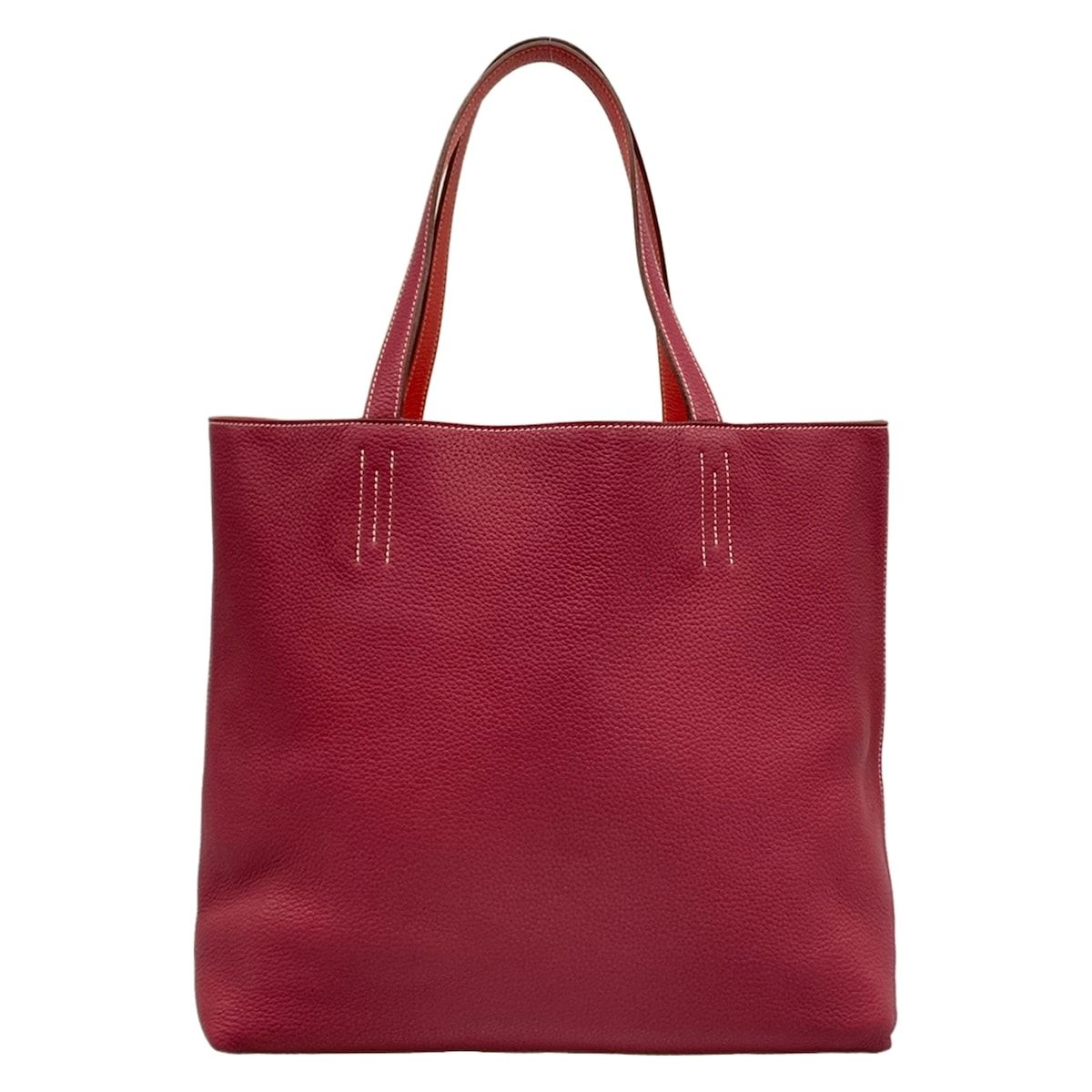Hermes Tote Double Sens 36 Ruby Bougainvillea