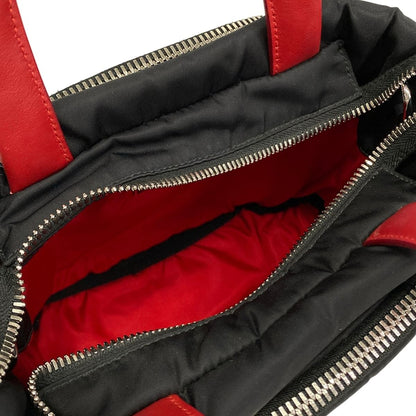 Prada Handbag Cargo Small Black Red Leather — view 7