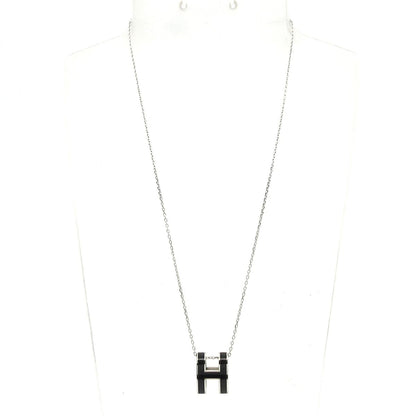 Hermes Necklace Pop Black Silver — view 2