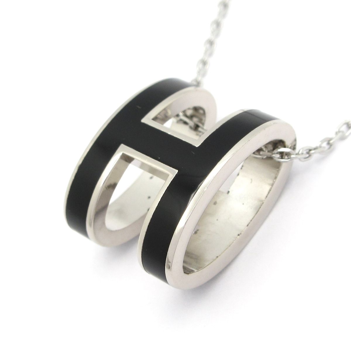 Hermes Necklace Pop Black Silver — view 3