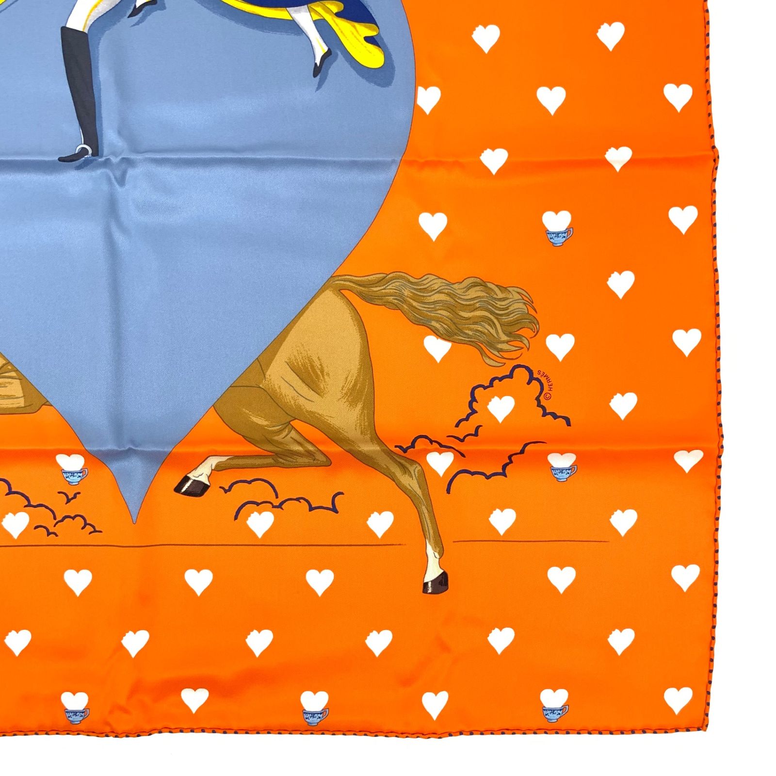 Hermes Scarf Carre 70 Tea Time Medaillons Medallons Orange — view 5