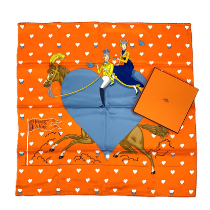 Hermes Scarf Carre 70 Tea Time Medaillons Medallons Orange