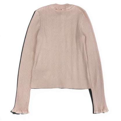 Hermes Collection Long Sleeve Booker Digan Rose Palomino 36 Pink T-Shirt — view 3