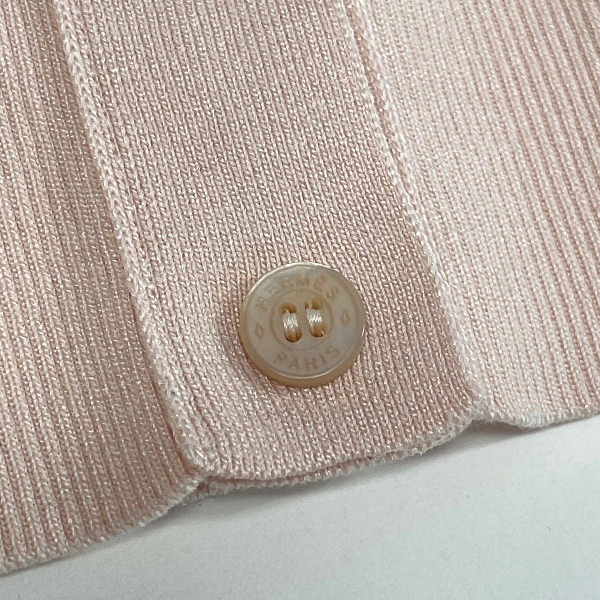 Hermes Collection Long Sleeve Booker Digan Rose Palomino 36 Pink T-Shirt — view 7