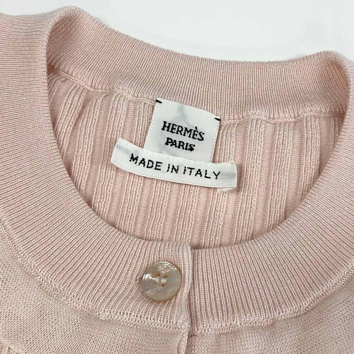 Hermes Collection Long Sleeve Booker Digan Rose Palomino 36 Pink T-Shirt — view 9