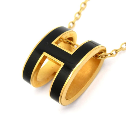 Hermes Necklace Pop Black Gold