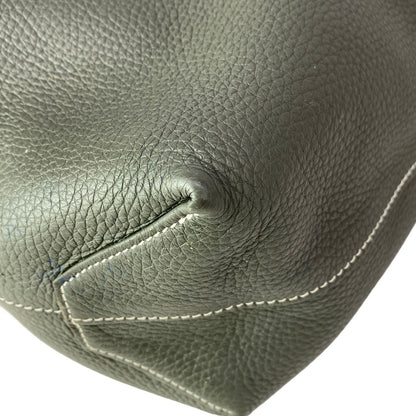 Hermes Tote Double Sens 45 Etain Olive Green Reversible — view 7