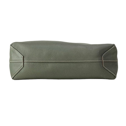 Hermes Tote Double Sens 45 Etain Olive Green Reversible — view 5