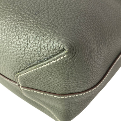 Hermes Tote Double Sens 45 Etain Olive Green Reversible — view 9
