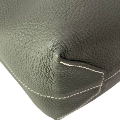 Hermes Tote Double Sens 45 Etain Olive Green Reversible — view 6