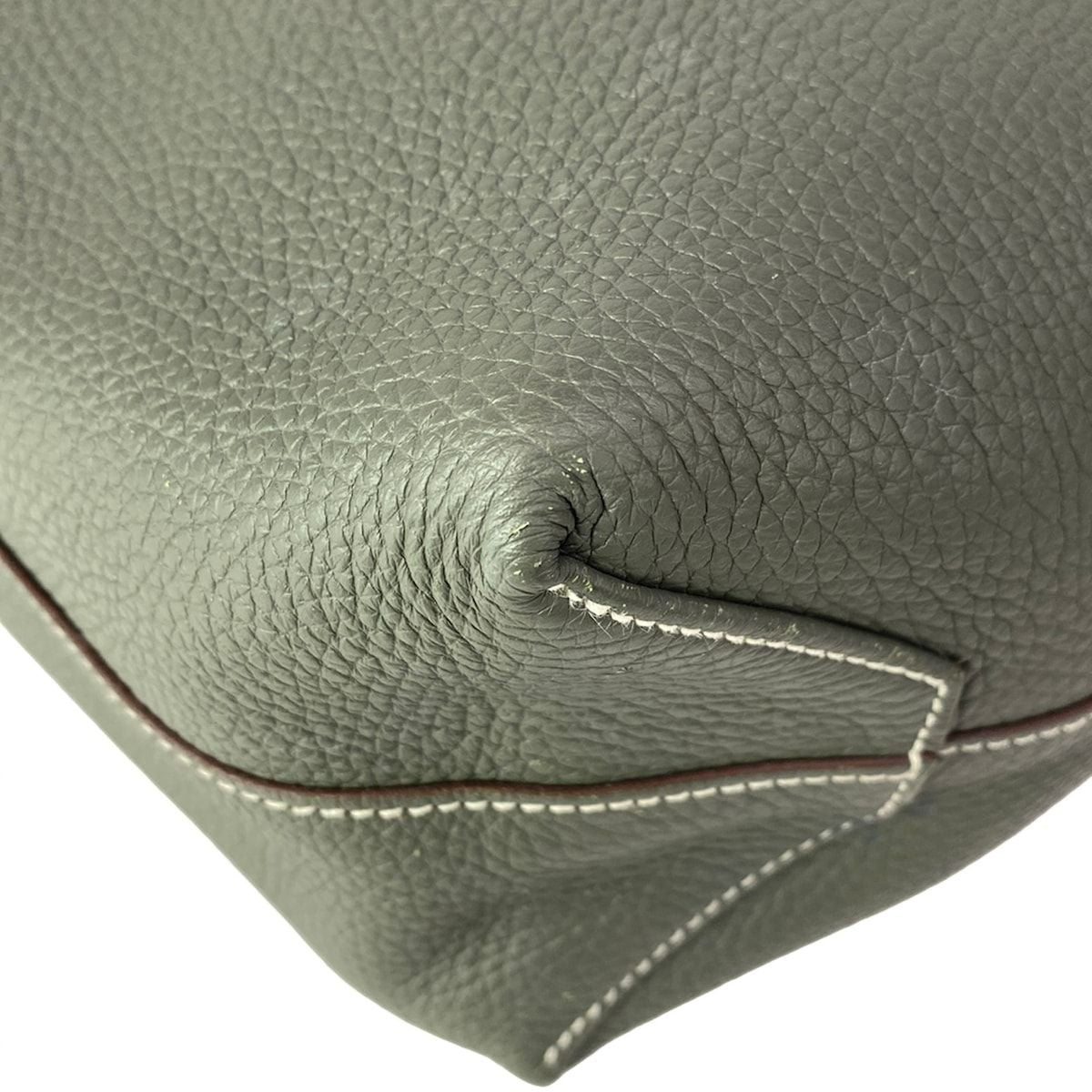 Hermes Tote Double Sens 45 Etain Olive Green Reversible — view 8