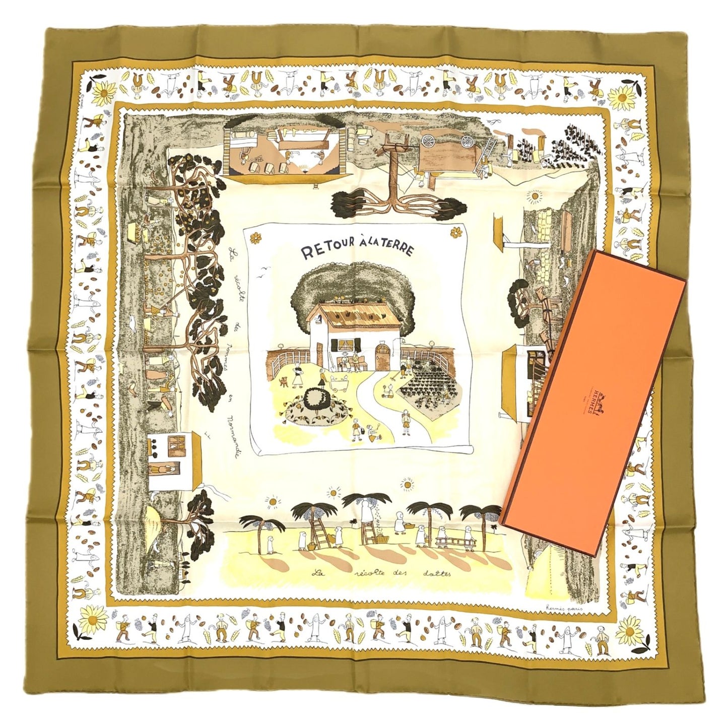Hermes Scarf Carre 90 RE Tour a la Terre Return