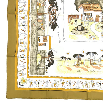 Hermes Scarf Carre 90 RE Tour a la Terre Return — view 6