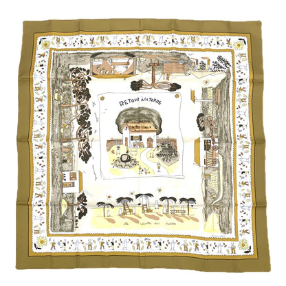 Hermes Scarf Carre 90 RE Tour a la Terre Return — view 2