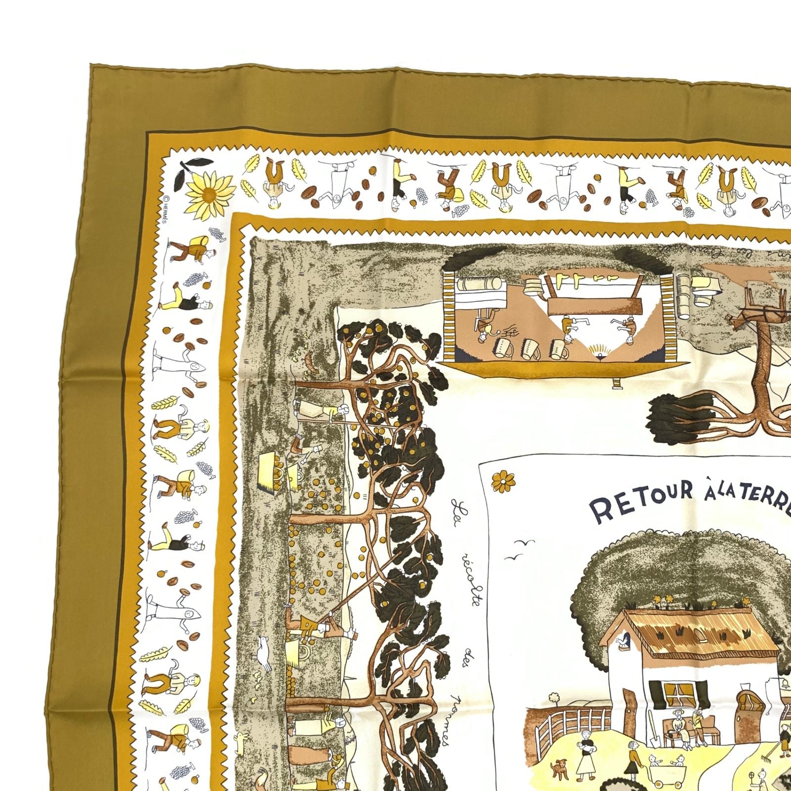 Hermes Scarf Carre 90 RE Tour a la Terre Return — view 3