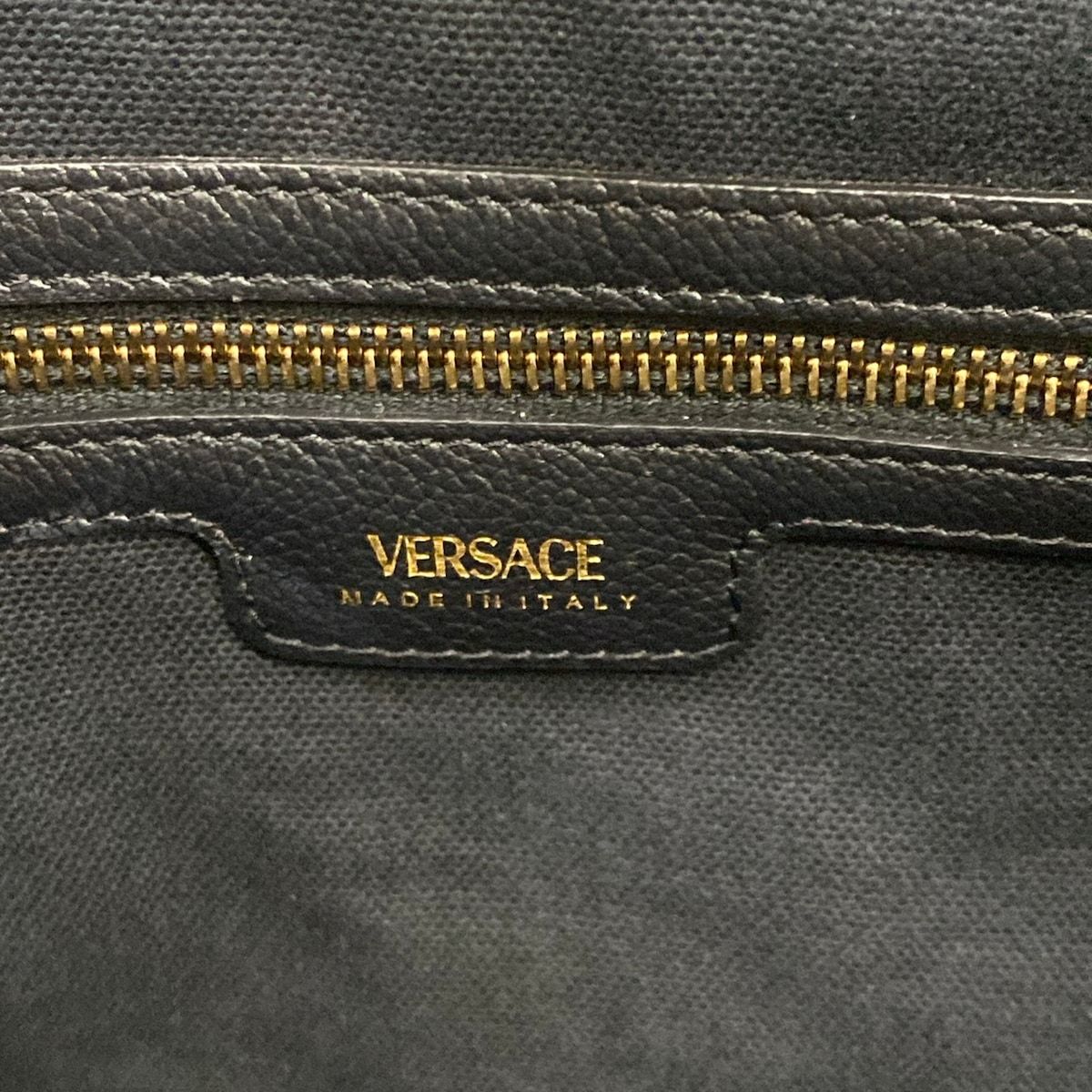 Versace Tote la Medusa Small Canvas Black Leather — view 9
