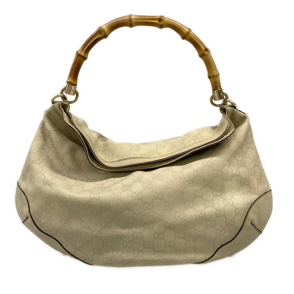 Gucci Handbag Bamboo Guccissima Line Beige Leather