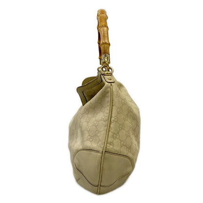 Gucci Handbag Bamboo Guccissima Line Beige Leather — view 4