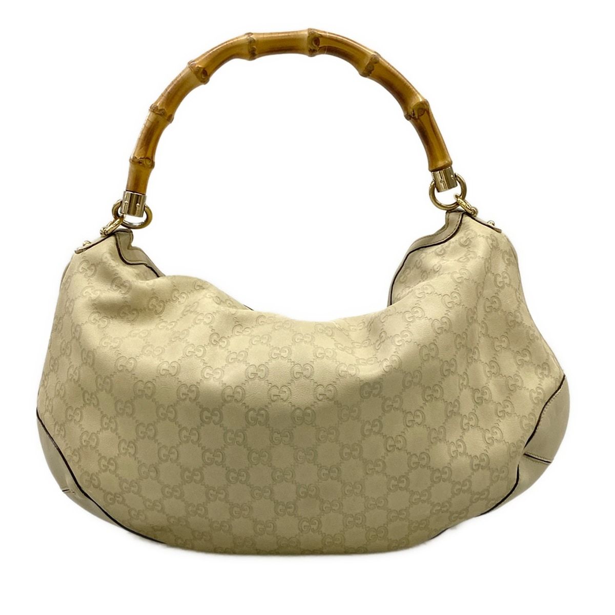 Gucci Handbag Bamboo Guccissima Line Beige Leather — view 3