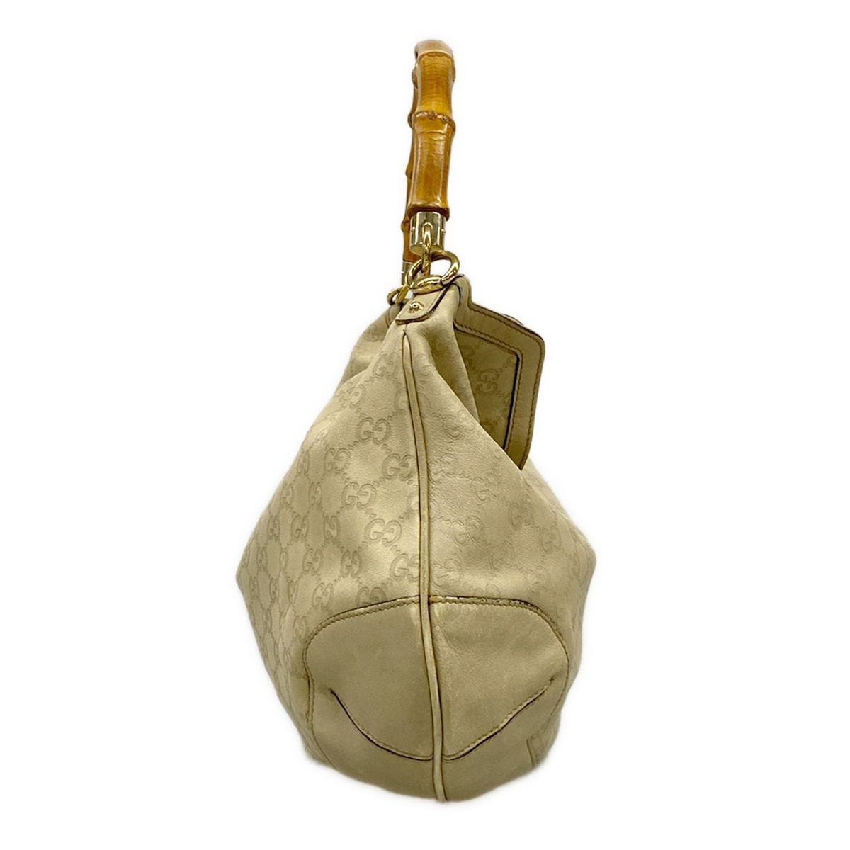 Gucci Handbag Bamboo Guccissima Line Beige Leather — view 2