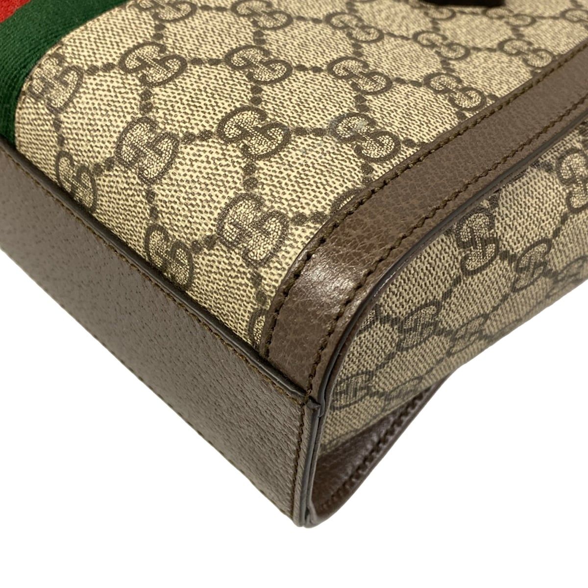 Gucci Handbag Ophidia GG Small Tote Beige Dark Brown Multi Leather — view 6