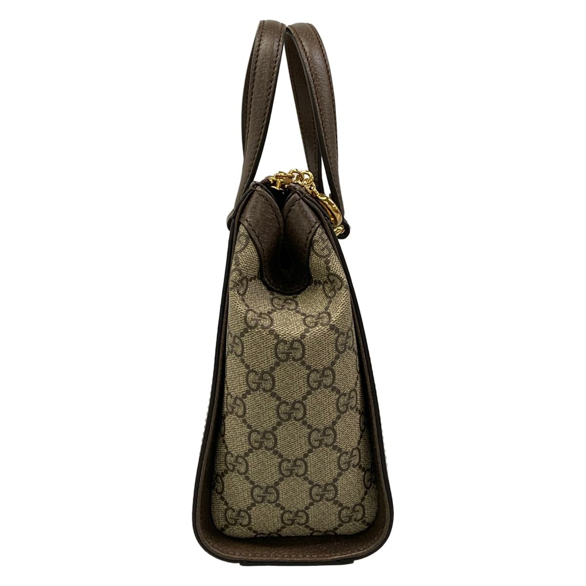 Gucci Handbag Ophidia GG Small Tote Beige Dark Brown Multi Leather — view 2
