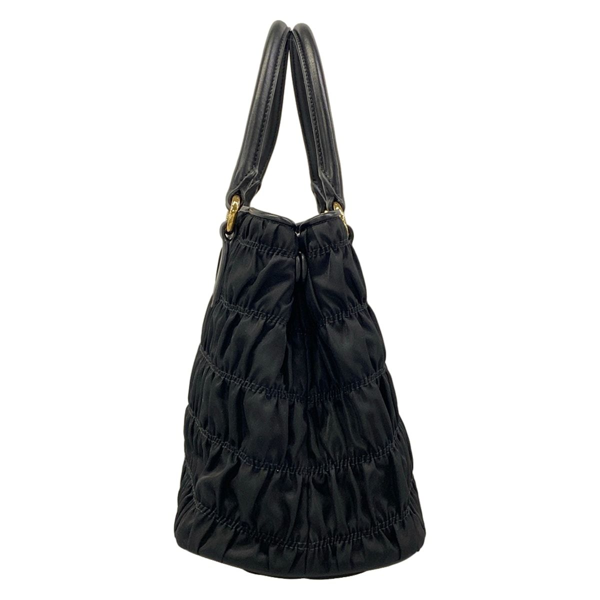 Prada Tote Gather Black Leather — view 2