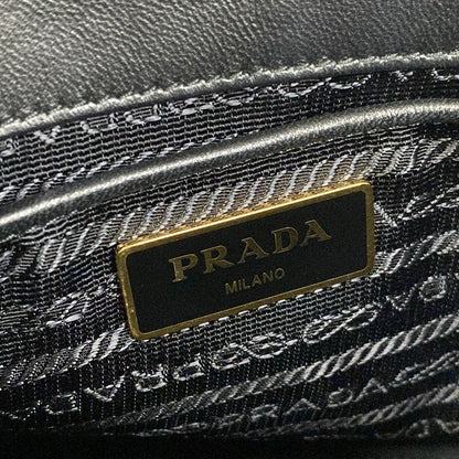 Prada Tote Gather Black Leather — view 9