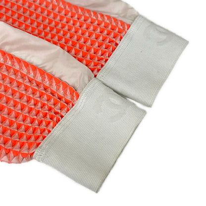 Chanel Hoodie 38 M Orange White Long Sleeve Embossed Fabric Zip — view 6