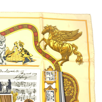 Hermes Carre 90 in Salzburg Yellow Orange Scarf Silk — view 3