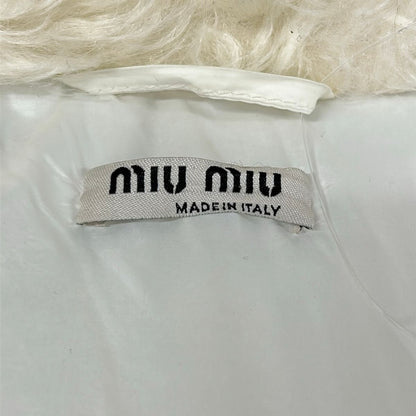 Miu Miu Jacket 42 XS Blue White Red Knit Winter Zip Up Wool — view 3