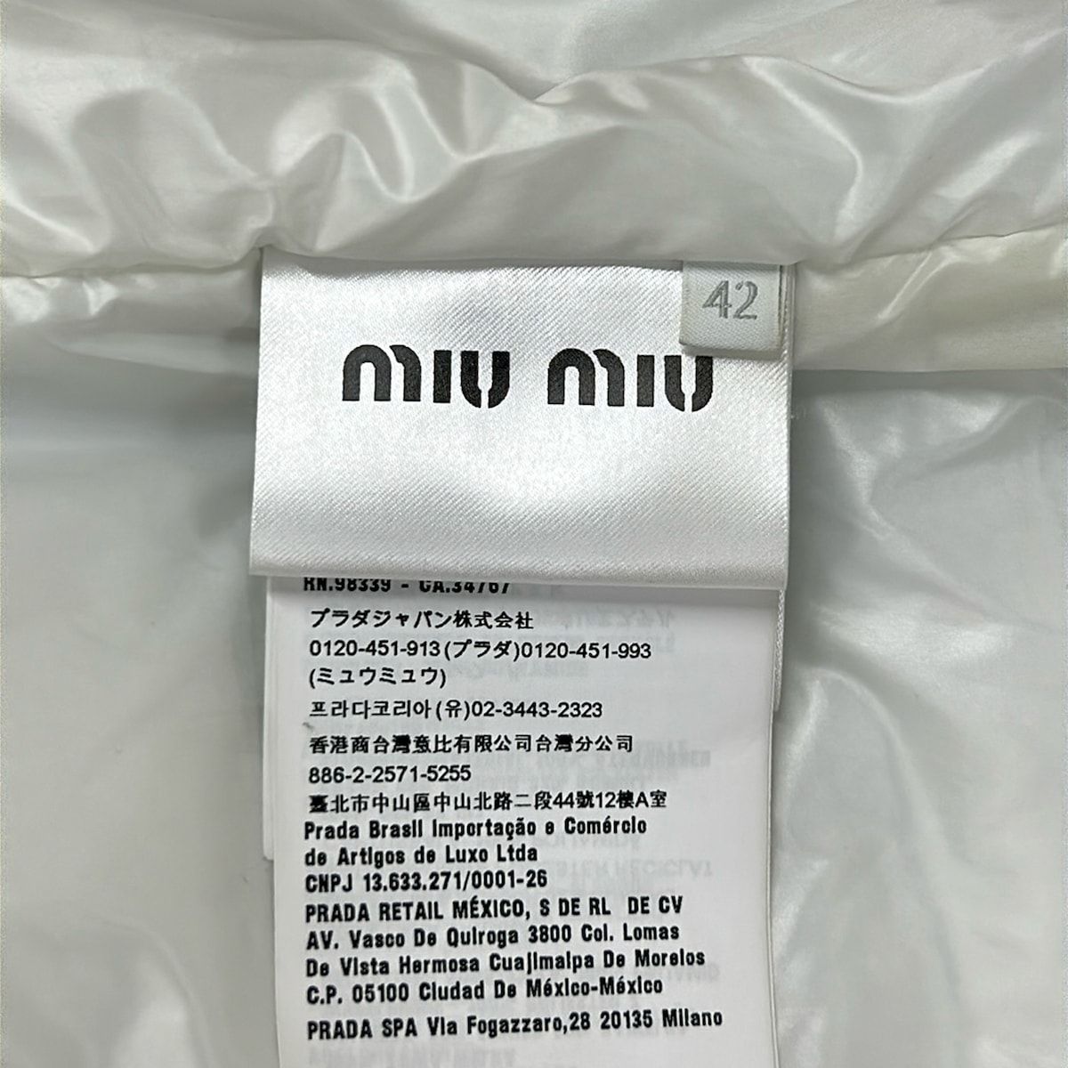 Miu Miu Jacket 42 XS Blue White Red Knit Winter Zip Up Wool — view 5